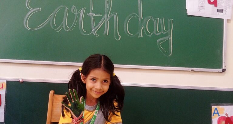 Growing greener, one step at a time! Celebrating Earth Day with our tiny eco-warriors.
